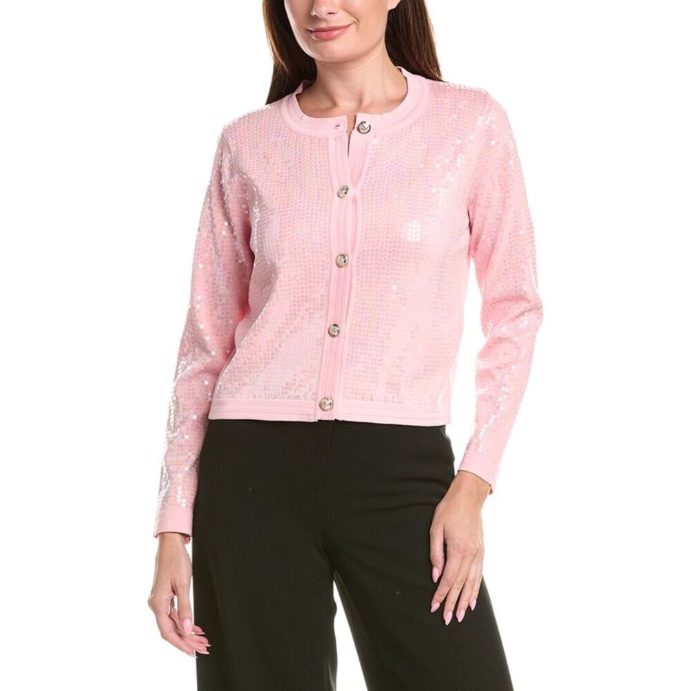 Nanette Nanette Lepore Womens Sequin Cardigan